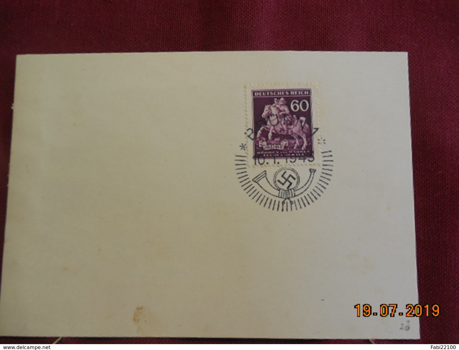 Carte (support De Timbre) De 1943 De Bohème & Moravie - Lettres & Documents