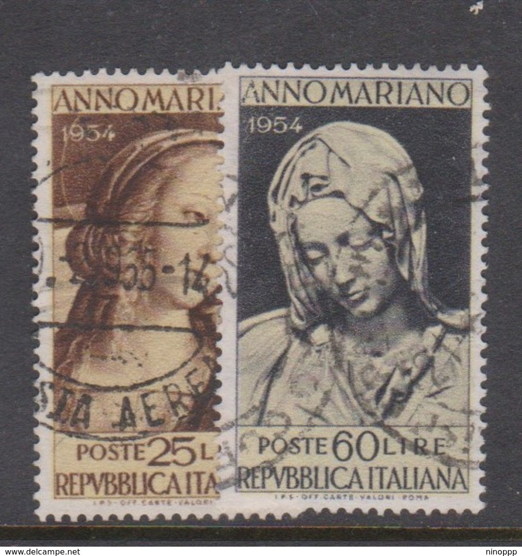 Italy Republic S 751-752 1954 Marian Year,used - 1946-60: Used