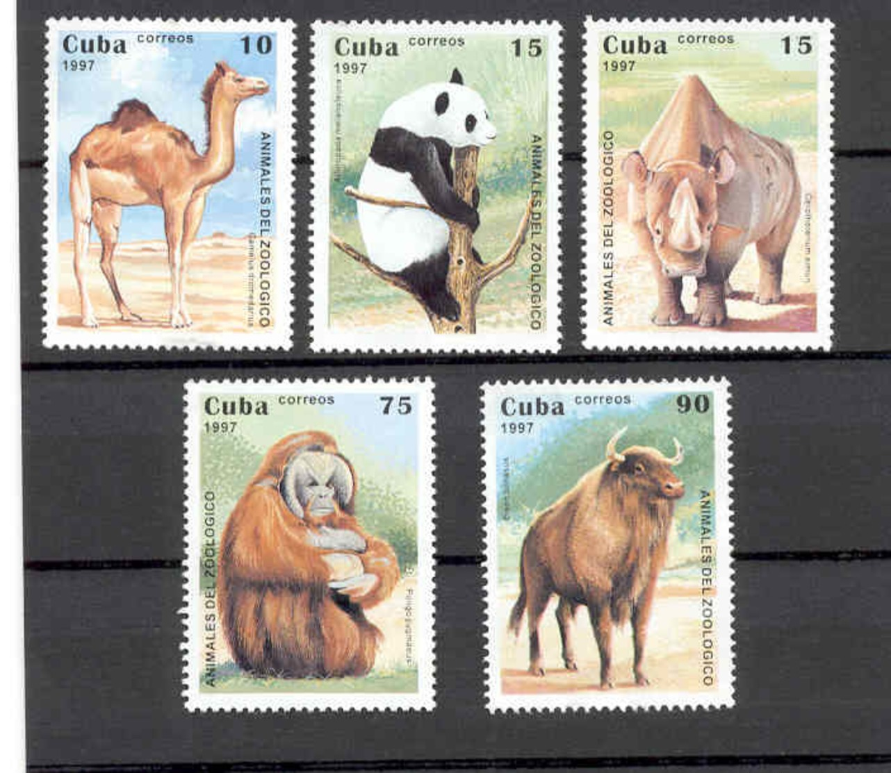 Cuba 1997 Zoo Animals MNH Scott 3808-3812 Value $3.45 - Gibier