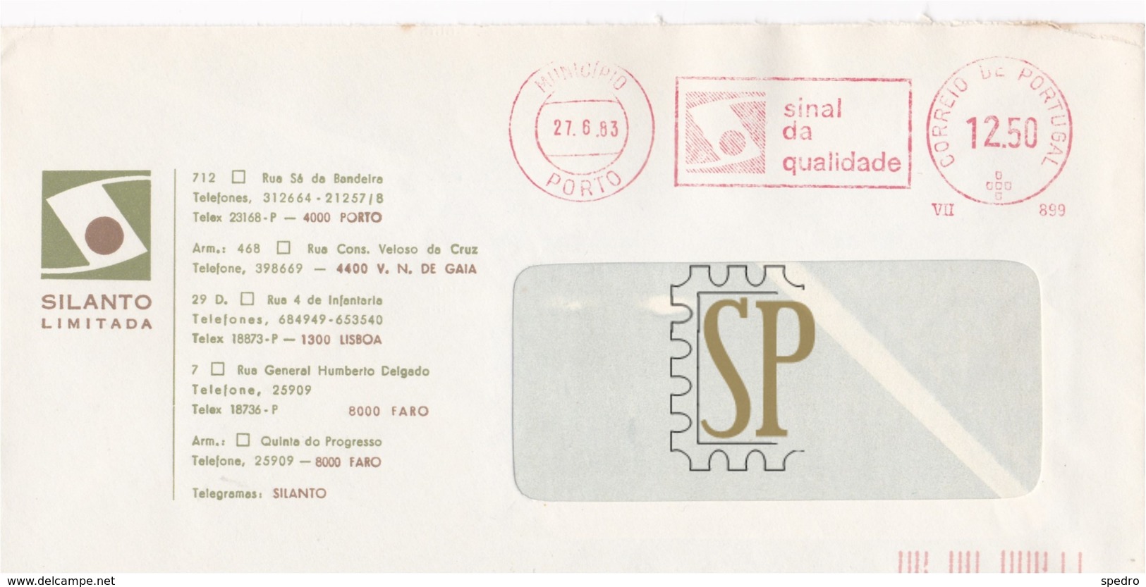 Portugal 1983 Silanto Franquia Mecânica Correio Normal Lisboa Portugal  Ema Mechanical Franchise Industry Industria - Maschinenstempel (EMA)