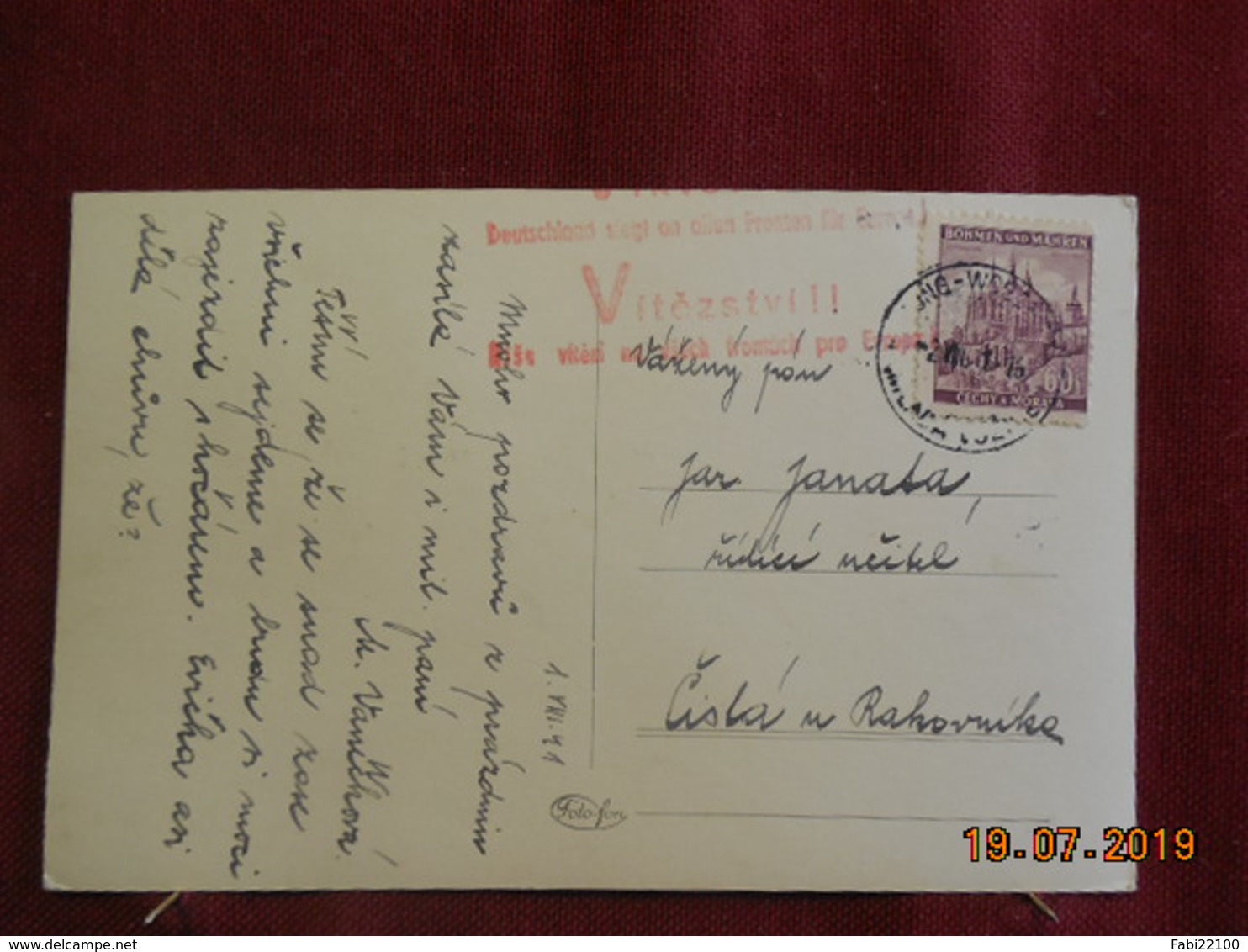 Carte De 1941 De Mlada Vozice - Lettres & Documents