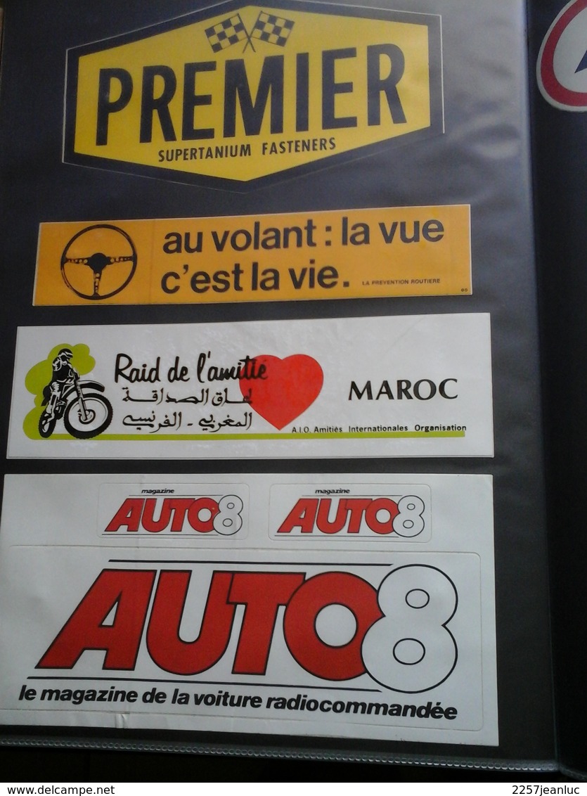 4 Autocollants  - Pub Premier Supertanium  Au Volant La Vue C 'est La Vie Raid Maroc & Auto 8 - Other & Unclassified