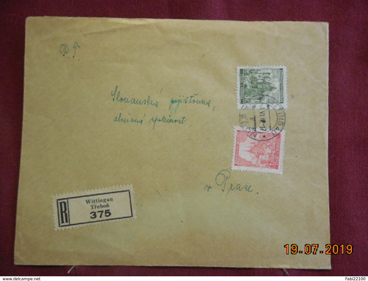 Lettre En Recommandé De 1942 à Destination De Prague - Lettres & Documents