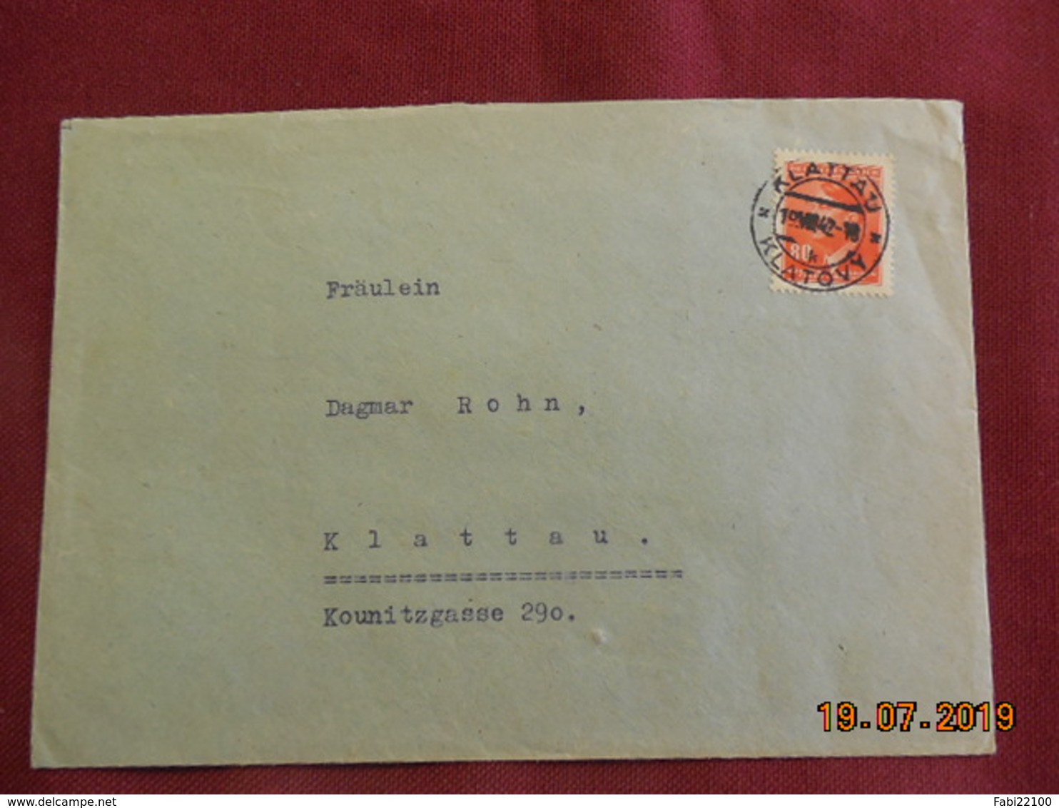 Lettre De 1942 Au Depart De Klattau à Destination De Klatovy - Lettres & Documents