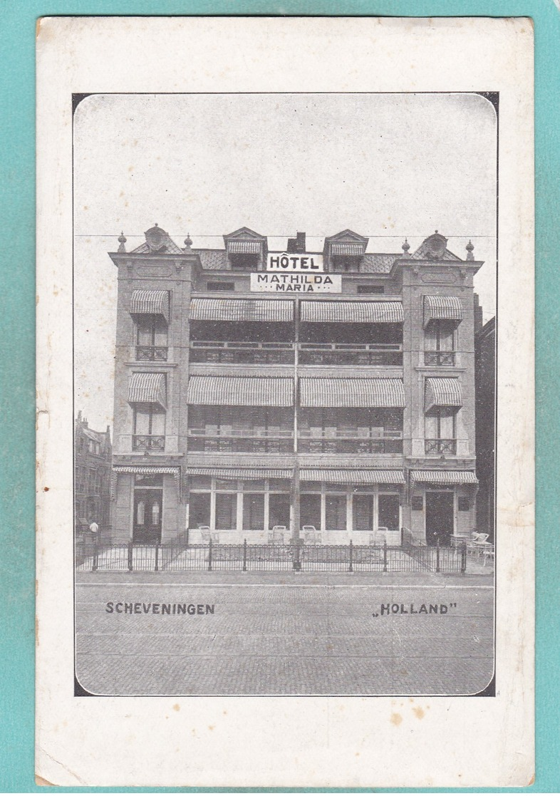 Small Old Postcard Of Hotel Mathilda Maria,Scheveningen,The Hague, Netherlands,V106. - Scheveningen