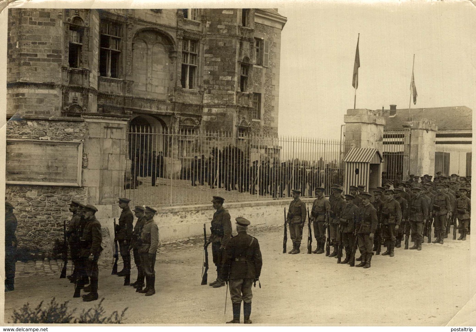 Photo Armée Belge  Centre Instruction Gaillou Guerre Infanterie +- 18*13CM - War, Military