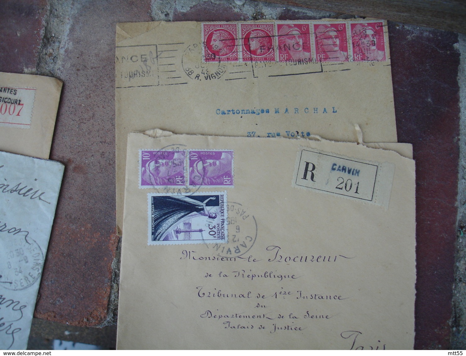 Lot De 20 Recommande Lettre Recommandee Tout En Photo - 1921-1960: Modern Period