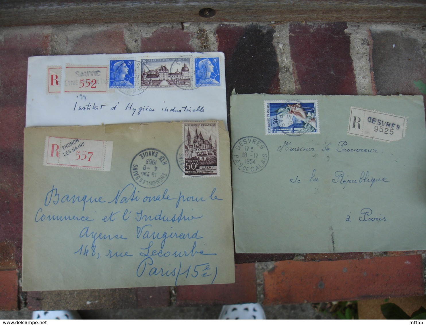 Lot De 20 Recommande Lettre Recommandee Tout En Photo - 1921-1960: Modern Period