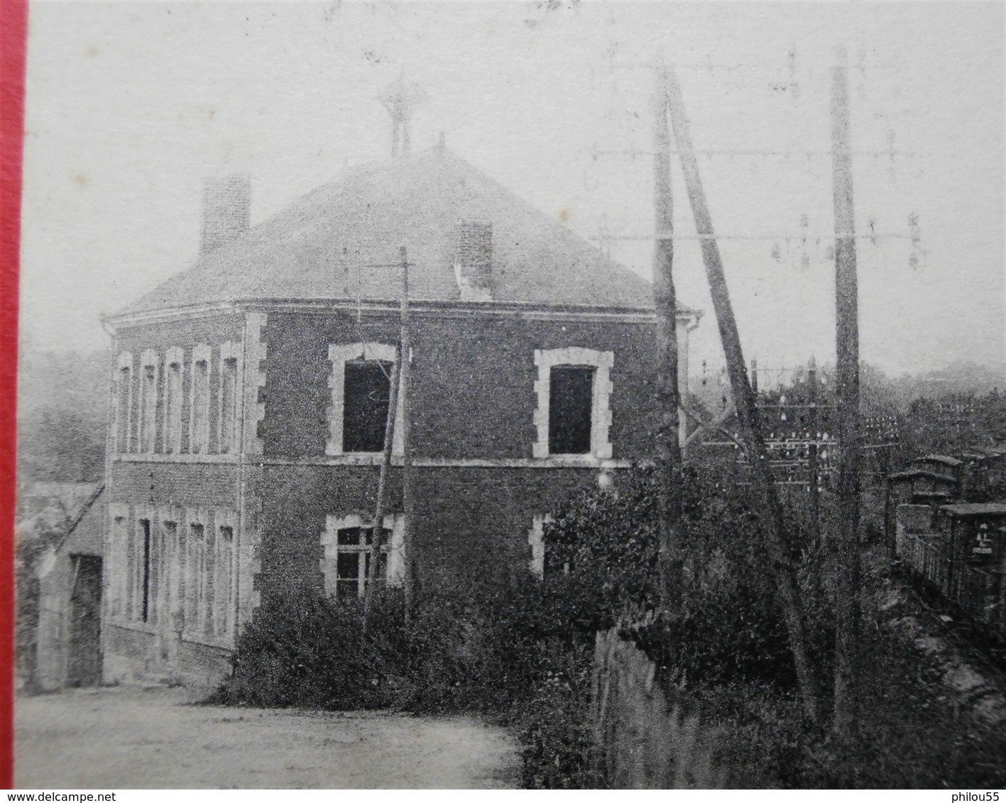 Cpa 08 FAISSAULT Mairie Ecole Ligne De Chemin De Fer  Train Adresse Gendarmerie Bar Le Duc - Autres & Non Classés