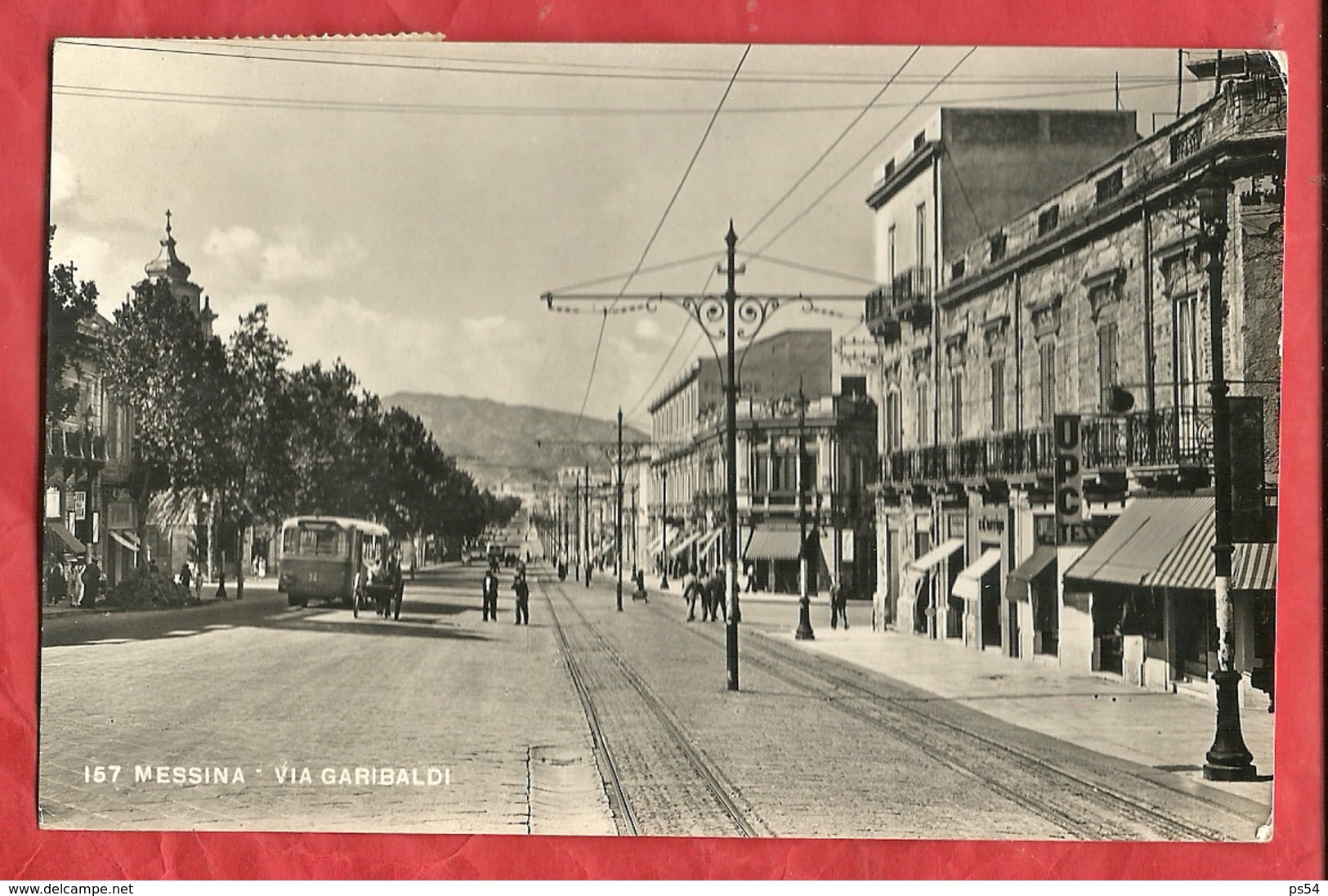 PS54----MESSINA, VIA GARIBALDI----CARTOLINA VIAGGIATA 1952 - Messina