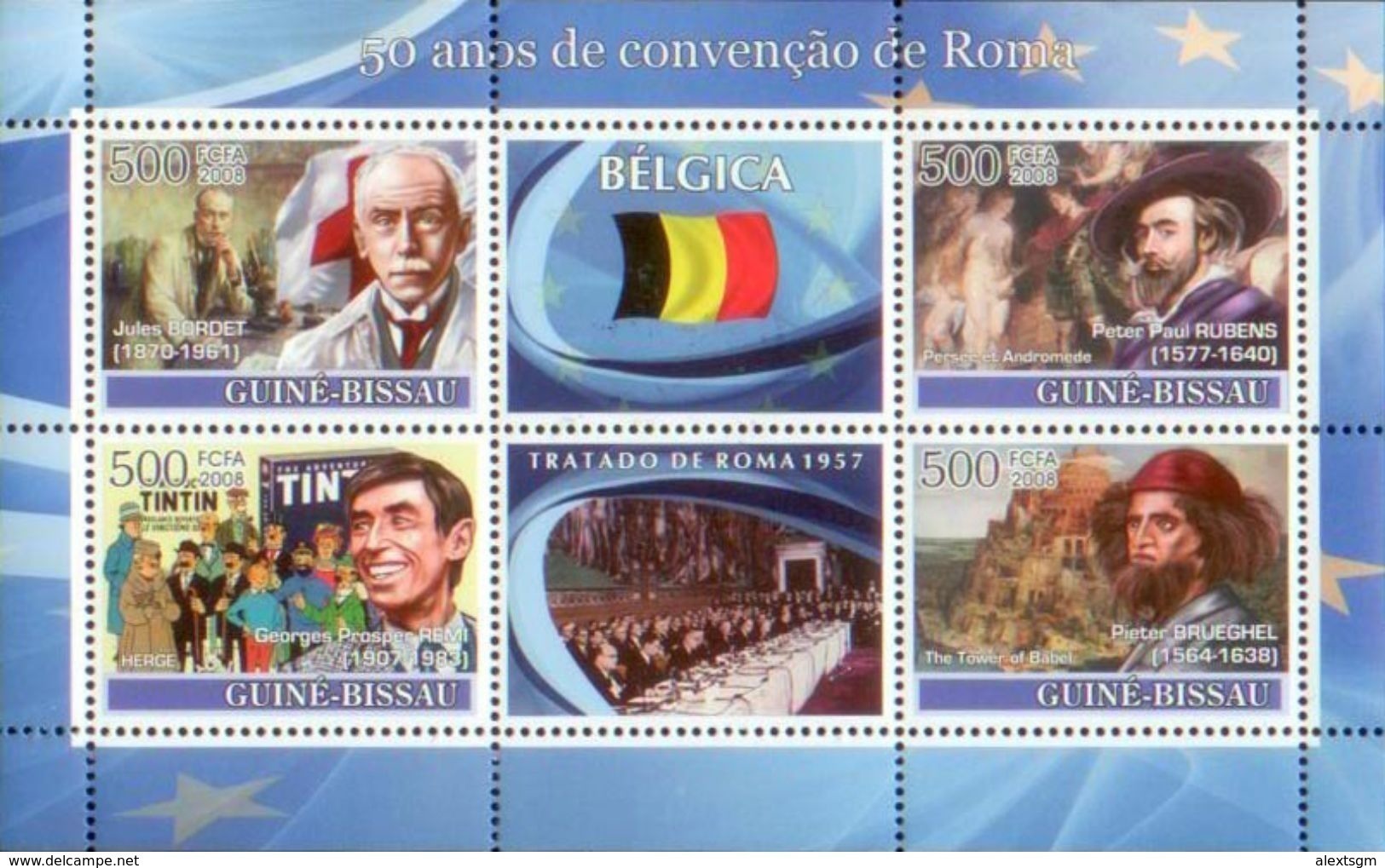 GUINEA BISSAU 2008 - Belgium, Tintin - YT 2480-3 - Fumetti