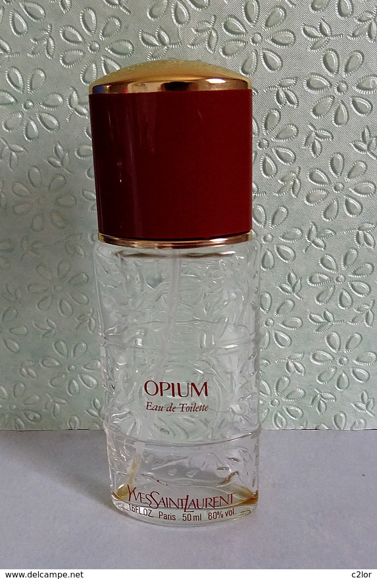 Flacon De Parfum Vaporisateur " OPIUM"  D'YVES ST LAURENT Eau De Toilette 50 Ml VIDE/EMPTY Pour Collection/décoration - Flacons (vides)