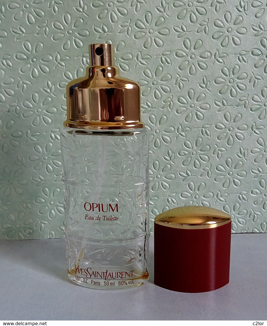 Flacon De Parfum Vaporisateur " OPIUM"  D'YVES ST LAURENT Eau De Toilette 50 Ml VIDE/EMPTY Pour Collection/décoration - Flacons (vides)
