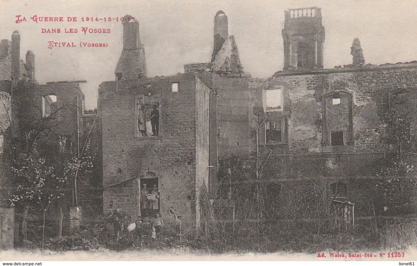 ETIVAL : (88) La Dernière Des Maisons Incendiées De La Cour De L'Abbaye - Etival Clairefontaine