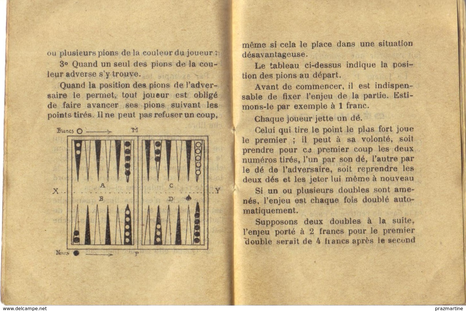 Brochure Publicitaire Champagne Mercier - Règle Du Jeu BACKGAMMON - Publicités