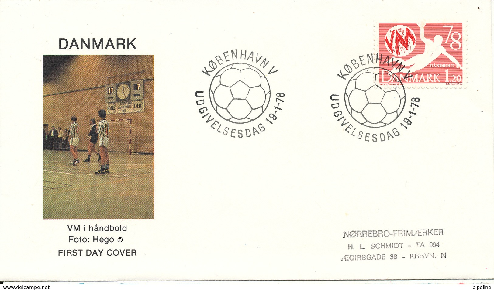 Denmark FDC 19-1-1978 WORLD Championship Handball With Cachet - FDC