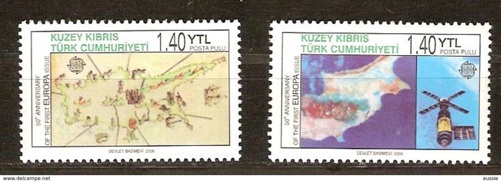 Chypre Turc 2006 Yvertn° 585-586 *** MNH  Cote 6,00 Euro 50 Ans Europa 50 Jaar - Neufs