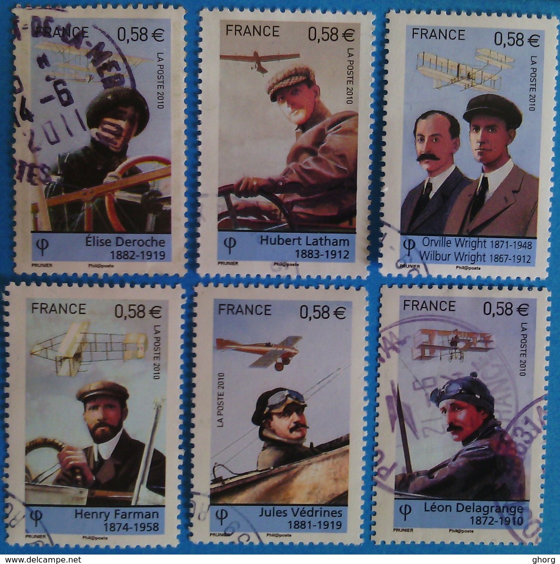 France 2010 : Les Pionniers De L'aviation N° 4504 à 4509 Oblitéré - Used Stamps