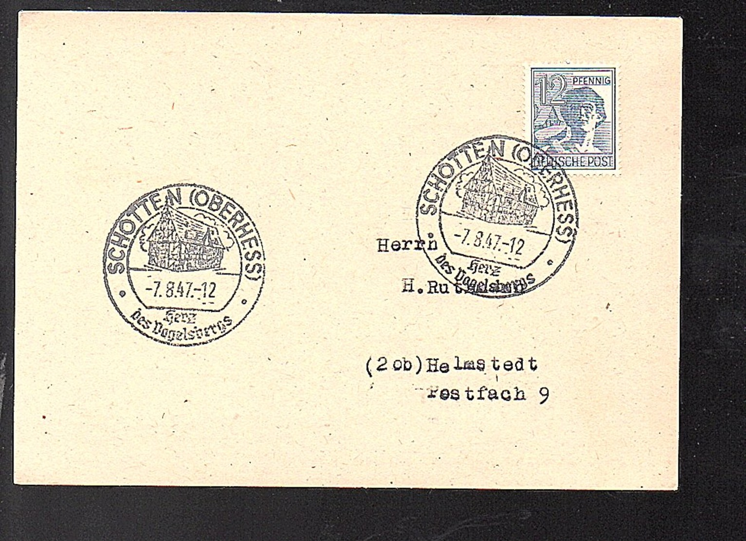 1947 Schotten Herz Des Vogelsbergz  > Helmstedt (230) - Sonstige & Ohne Zuordnung