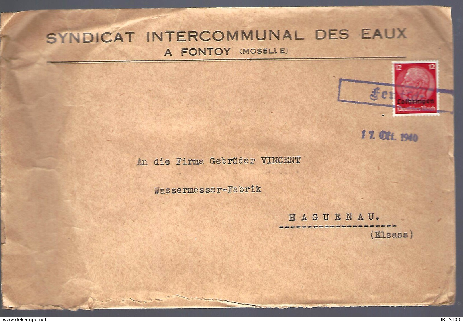 LETTRE EN PROVENANCE DE FONTOY - FENTSCH - LORRAINE - MOSELLE - CACHET LINÉAIRE - - Altri & Non Classificati