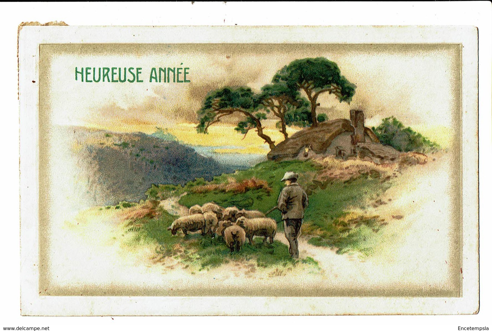 CPA - Carte Postale -Belgique -Heureuse Année -un Berger Et Ses Moutons -1910 VM4781 - Neujahr