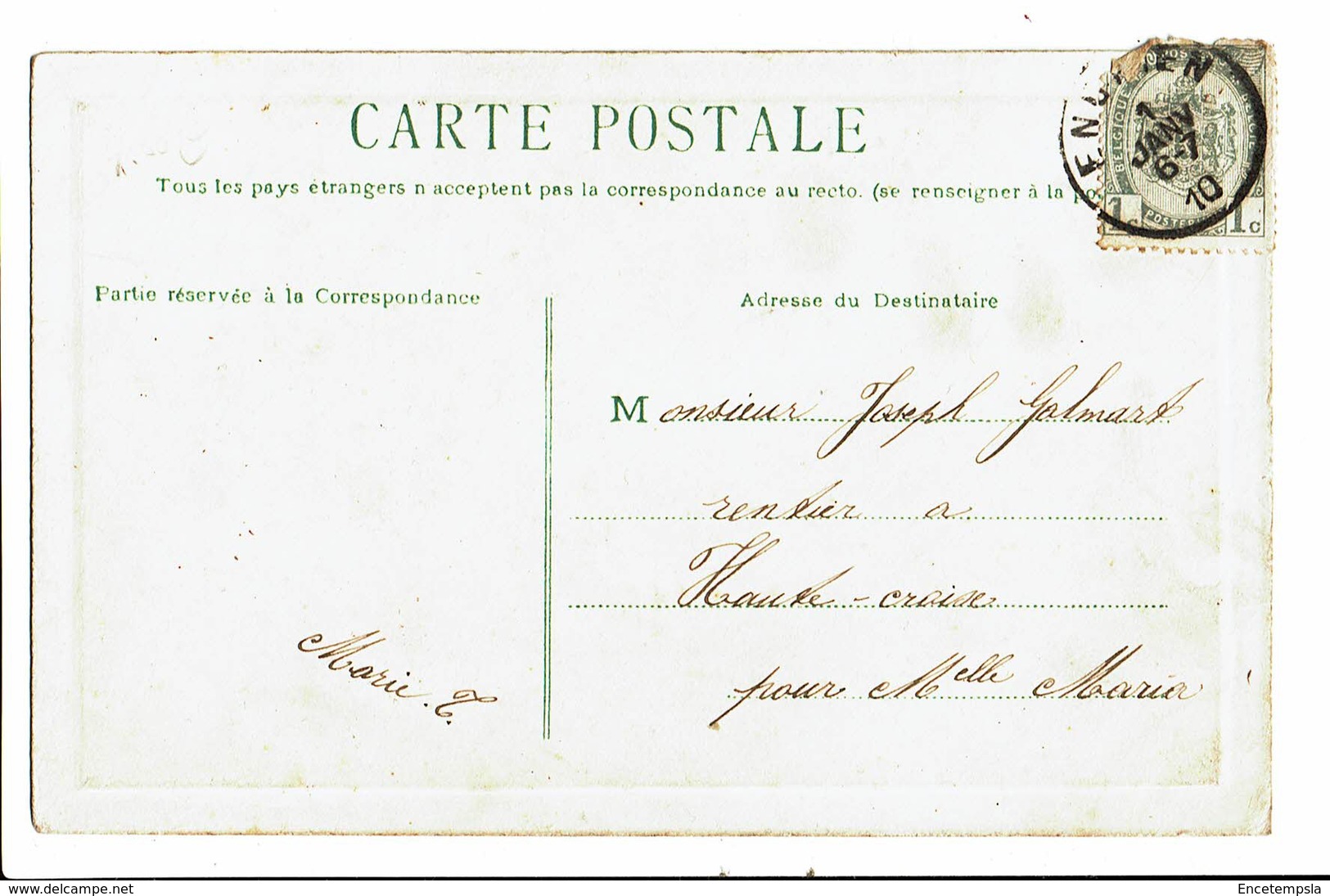 CPA - Carte Postale -Belgique -Heureuse Année -un Berger Et Ses Moutons -1910 VM4781 - Neujahr