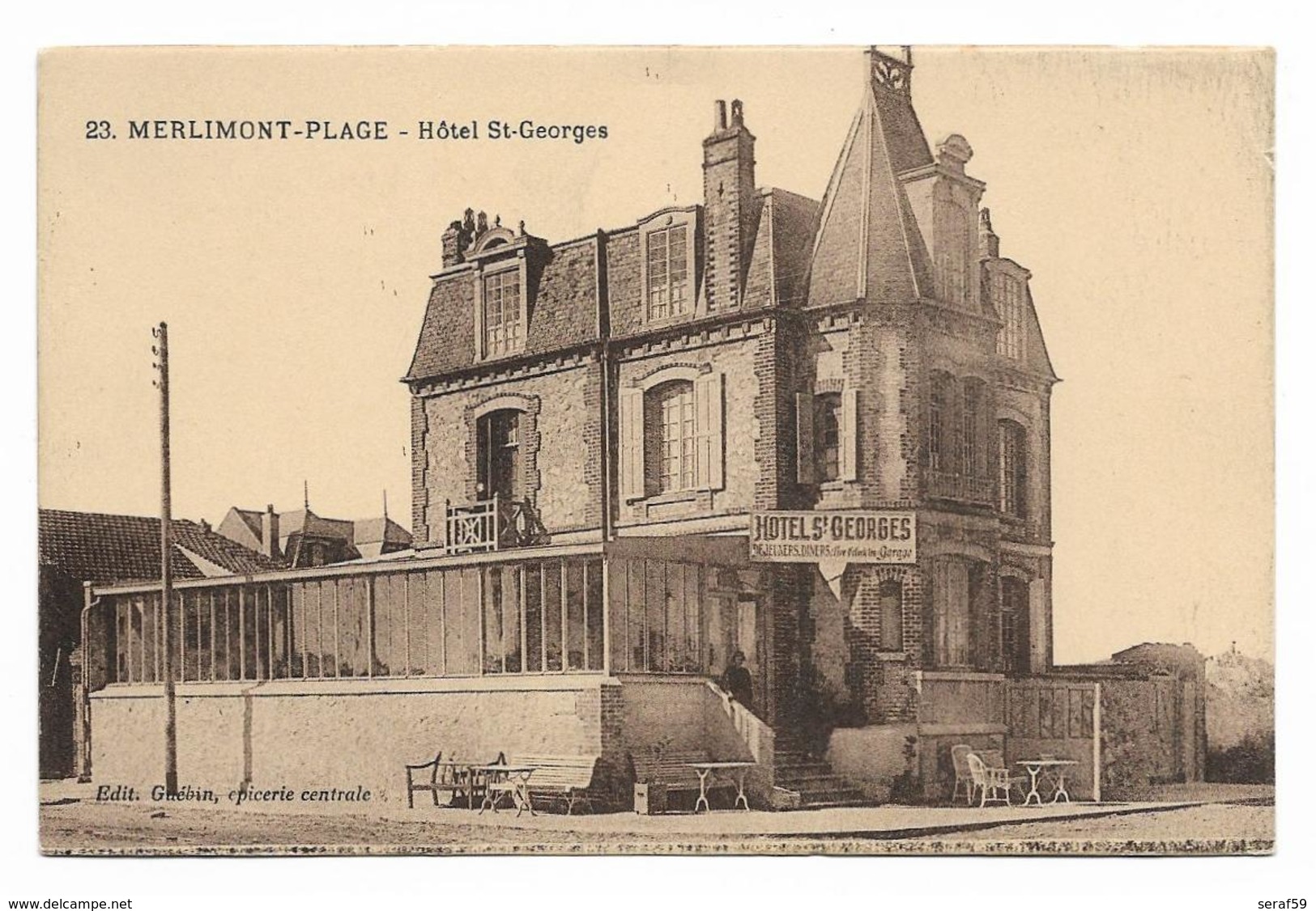 CPA DE MERLIMONT PLAGE,62,DANS LES ANNEES 1910,HOTEL ST GEORGES - Autres & Non Classés