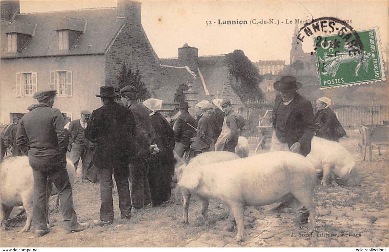 Lannion        22            Le Marché Aux Cochons        (voir Scan) - Lannion