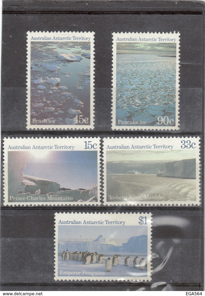 B6 - AAT 68/72 ** MNH De 1985 - Vues Du Territoire Et Emperor Penguins - - Neufs