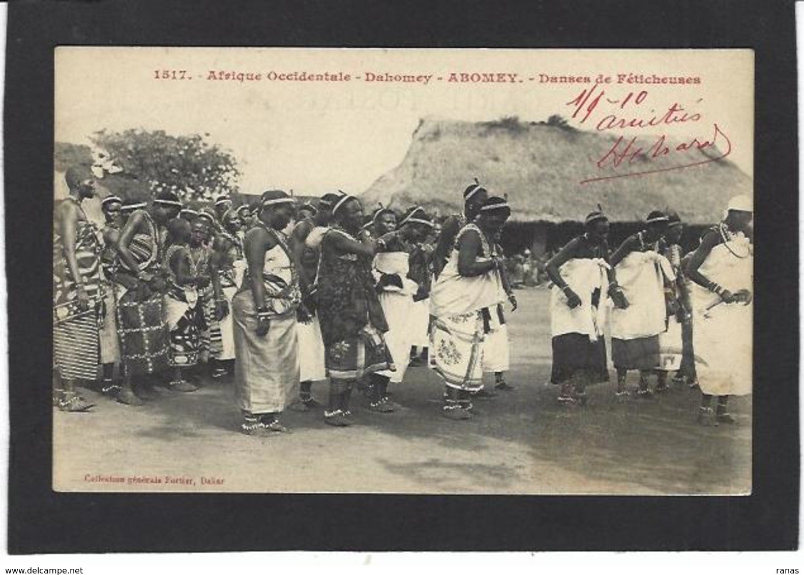 CPA Fétiche Afrique Noire Dahomey écrite - Dahome