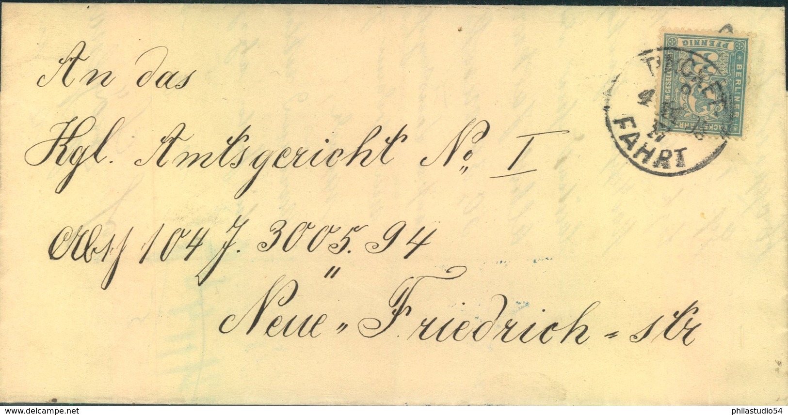 1898, BERLIN, Packetfahrt Falbrief - Posta Privata & Locale