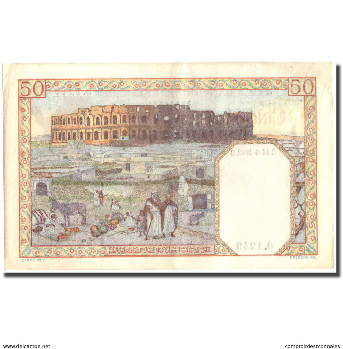 Billet, Algeria, 50 Francs, 1942, 1942-08-14, KM:87, TTB+ - Algeria