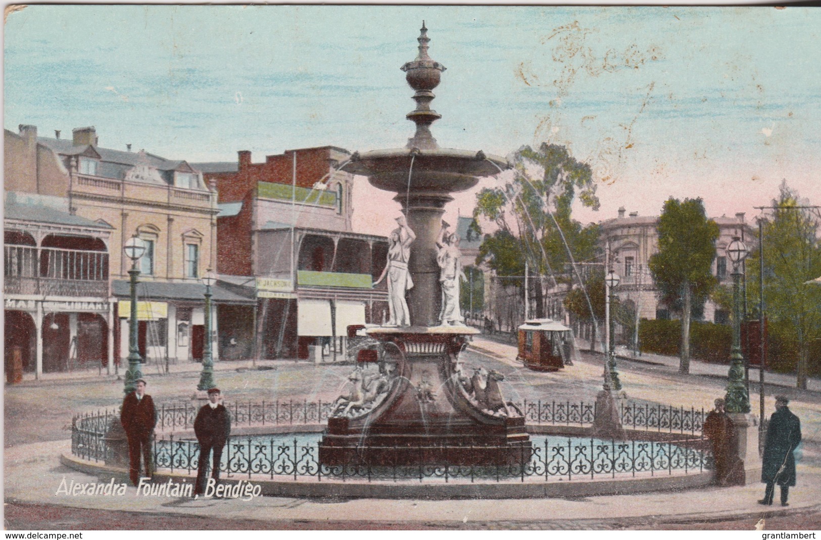 Alexandra Fountain, Bendigo, Victoria - Vintage, Posted With Stamp, 1908 - Bendigo