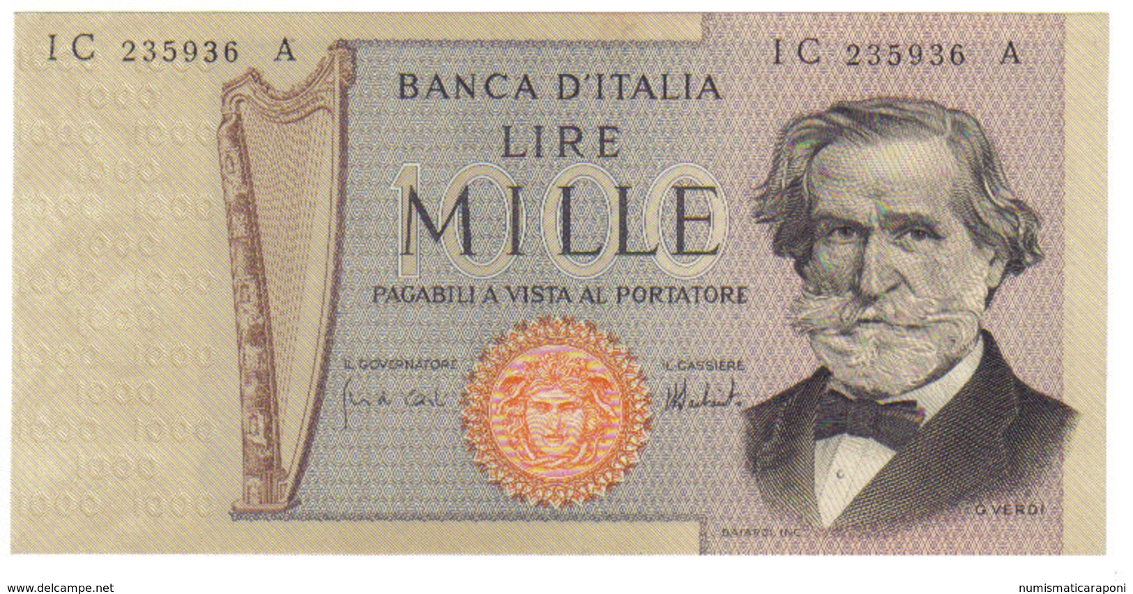 1000 LIRE VERDI II° TIPO 05 08 1975 FDS  LOTTO 2657 - 1000 Lire