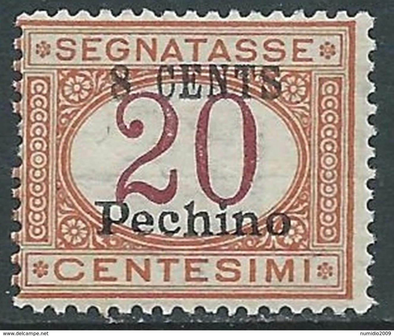 1918 CINA PECHINO SEGNATASSE 8 SU 20 CENT MNH ** - RA13-7 - Pekin