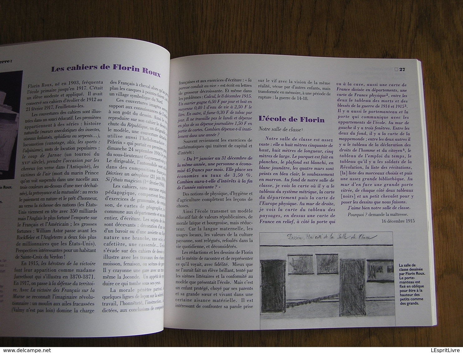 DES ECOLIERS DANS LA GRANDE GUERRE Régionalisme Sainte-Croix du Verdon Guerre 14 18 Ecole Alpes Vie Rurale Histoire