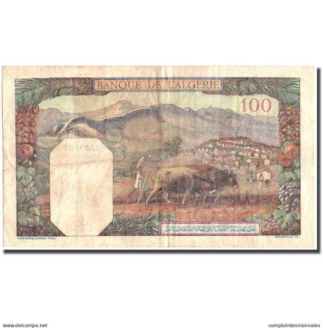 Billet, Algeria, 100 Francs, 1942, 1942-09-01, KM:88, TTB - Algerien