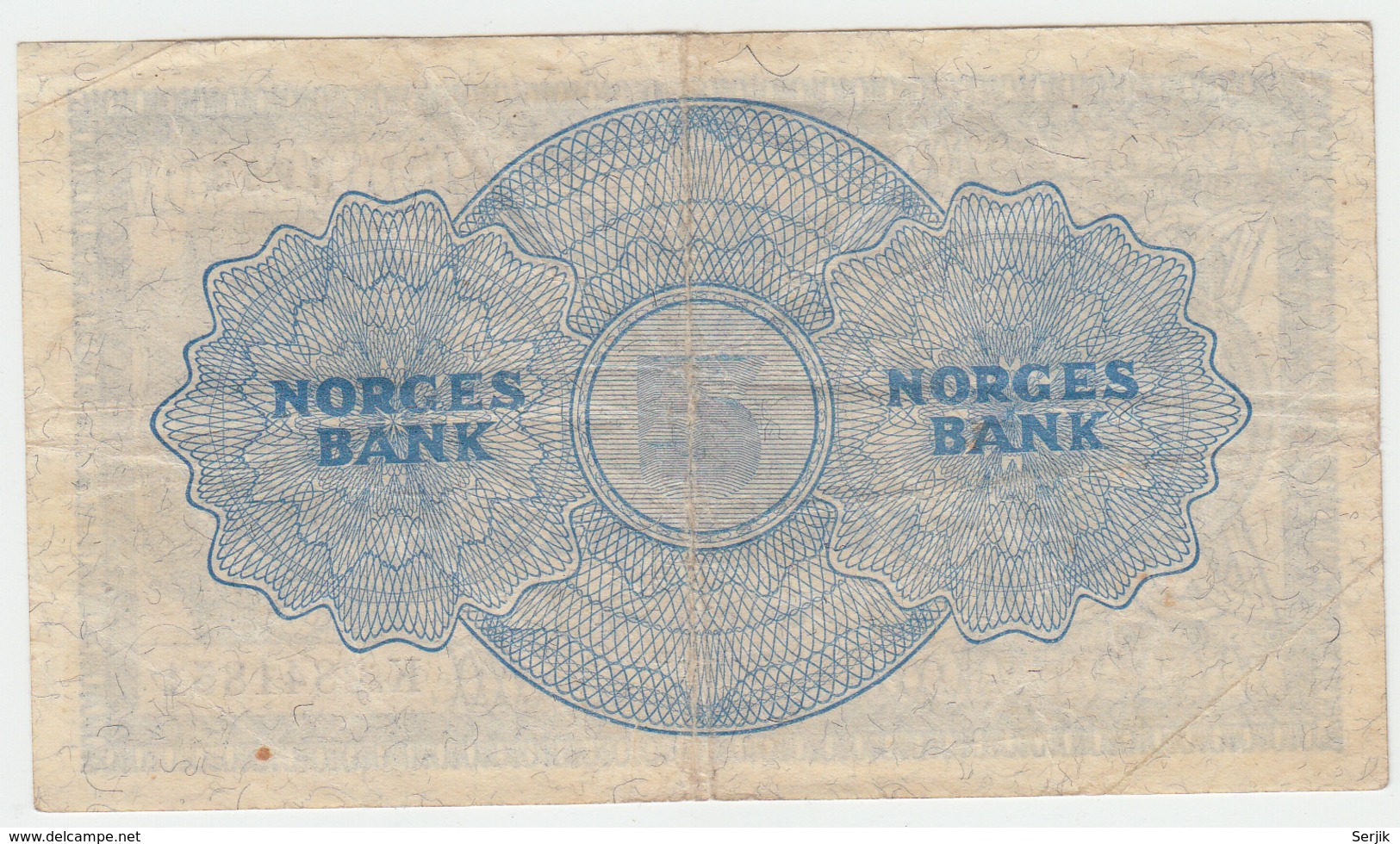 Norway 5 Kroner 1953 VF Pick 25d - Norway