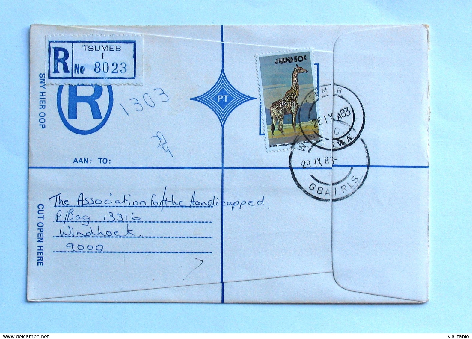 South Africa SWA Registered Cover 1983 - Covers & Documents