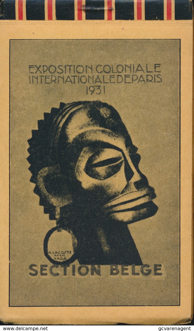 CARNET AVEC 10 CARTES - EXPOSITION COLONIALE INTERNATIONALE DE PARIS 1931  - SECTION BELGE - 11 SCANS - Ausstellungen