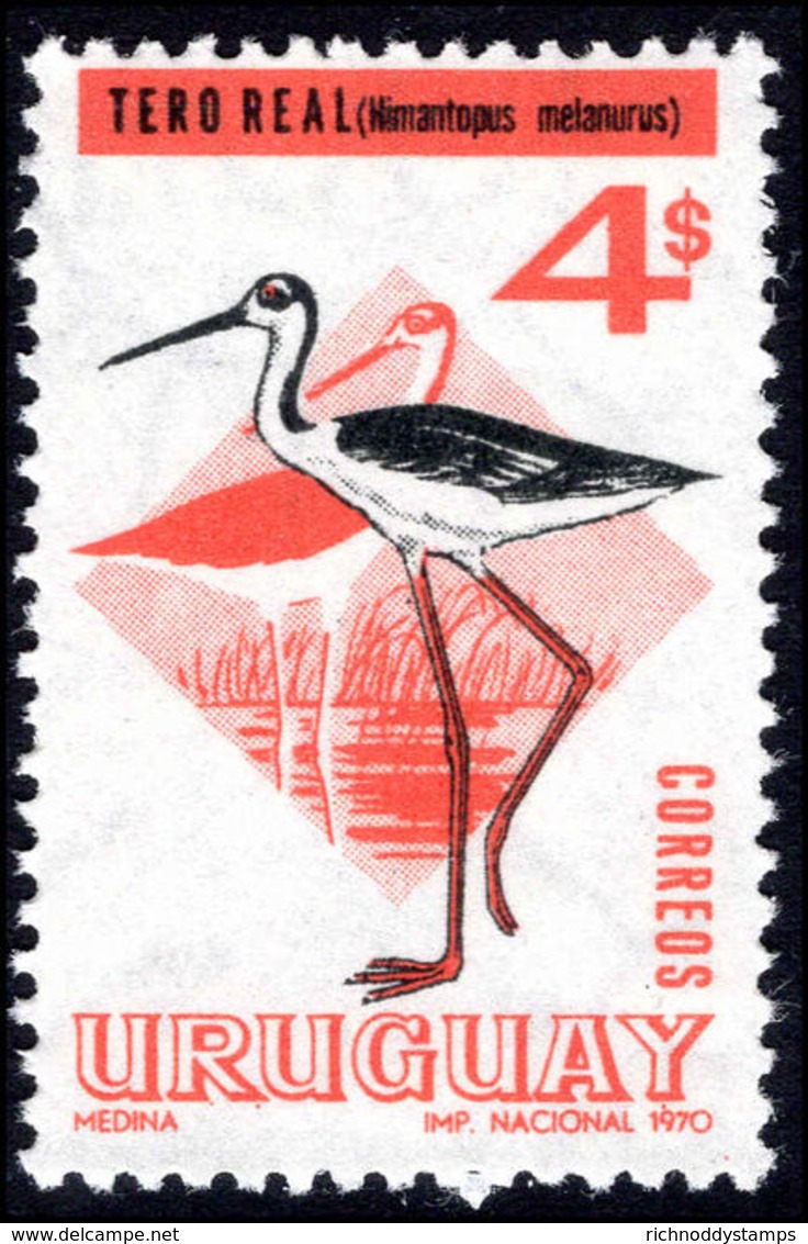 Uruguay 1968 4p Black-tailed Stilt Unmounted Mint. - Uruguay