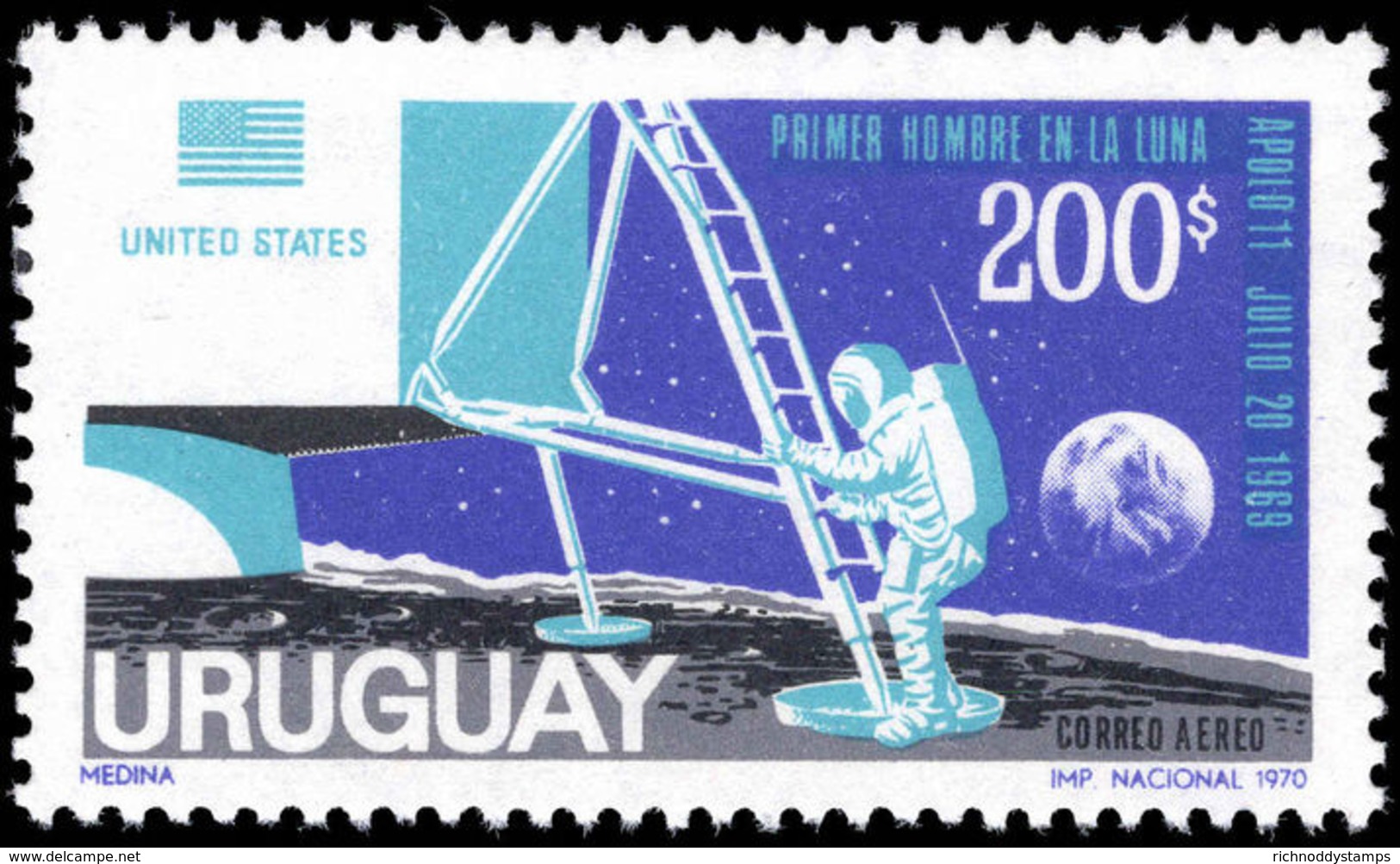Uruguay 1970 Moon Landing Unmounted Mint. - Uruguay