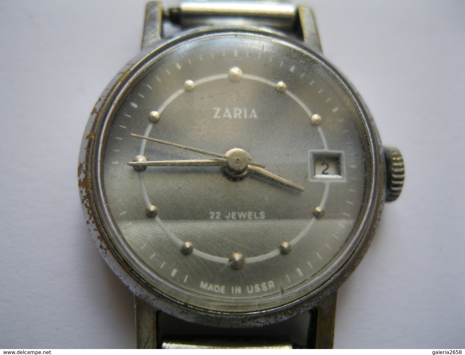 VINTAGE USSR Lady`s Watch ZARIA  22 Jewels For Parts Or Repair - A 6871 - Watches: Old