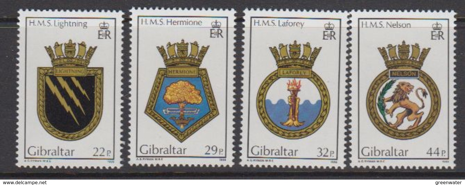 Gibraltar 1986 Naval Arms 4v ** Mnh (43576A) - Gibraltar