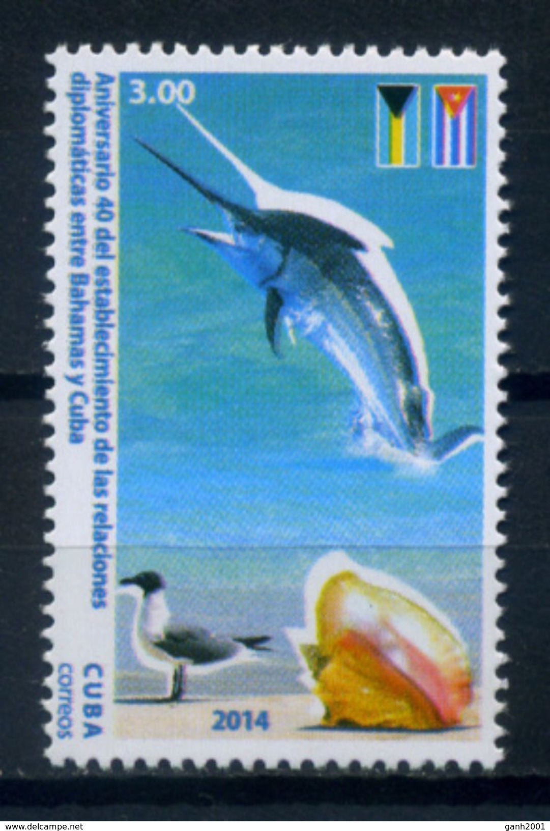 Cuba 2014 / Birds Fish Shells MNH Fische Vögel Aves Peces Caracolas / C8323   30-48 - Other & Unclassified