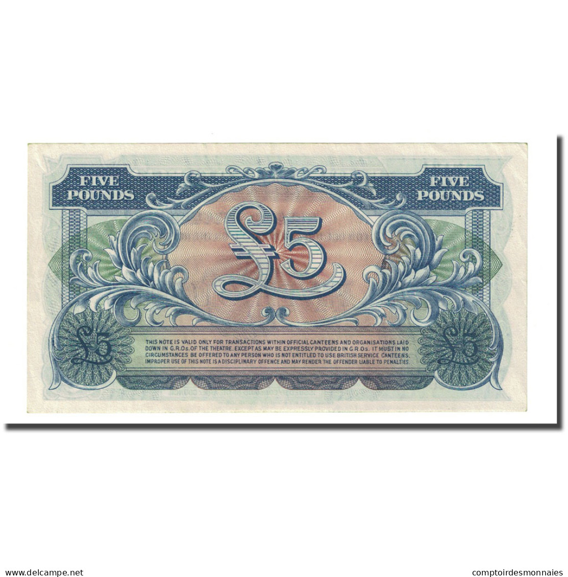 Billet, Grande-Bretagne, 5 Pounds, Undated (1958), KM:M23, NEUF - British Armed Forces & Special Vouchers