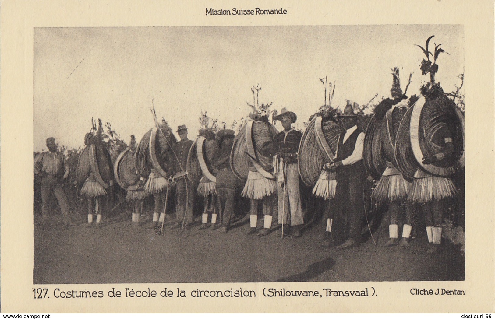 Shilouvane, Transvaal :Costumes De L'école De La Circoncision. Mission Suisse Romande - Sudáfrica