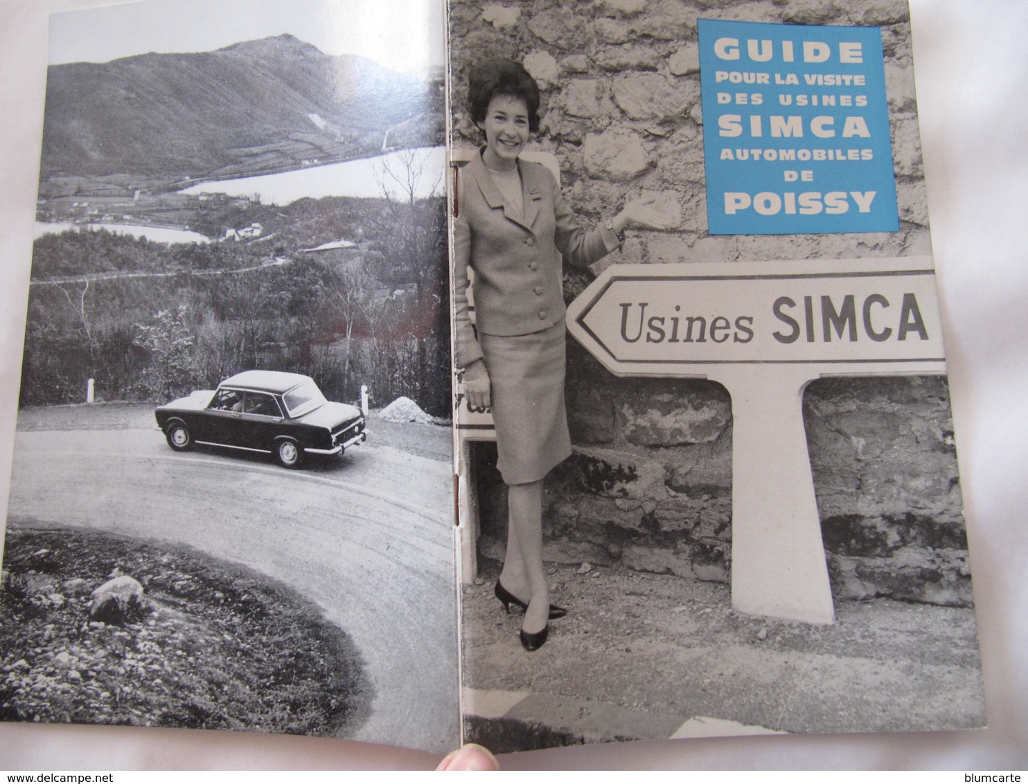 Livret - GUIDE POUR LA VISITE DES USINES  SIMCA AUTOMOBILES DE POISSY  - Format : 21  X 13 Cm  50 Pages - Voitures