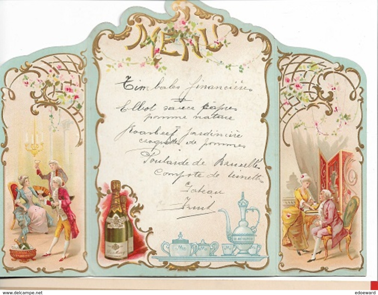 ZA 21/  CHAMPAGNE  DE MERY                                        MENU  PRACHT LITHO!!! - Alcohol