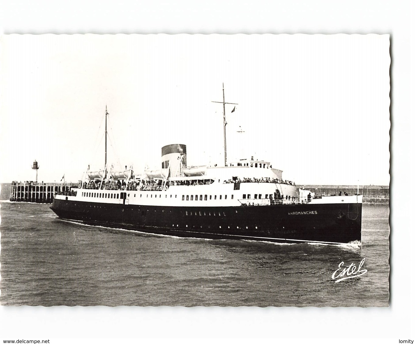 76 Dieppe Courrier Arromanches Entrant Au Port Bateau Paquebot CPSM GF Edit Estel N°5163 Photo - Dieppe